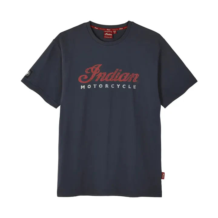 Mens 2 Colour Script Logo Tee